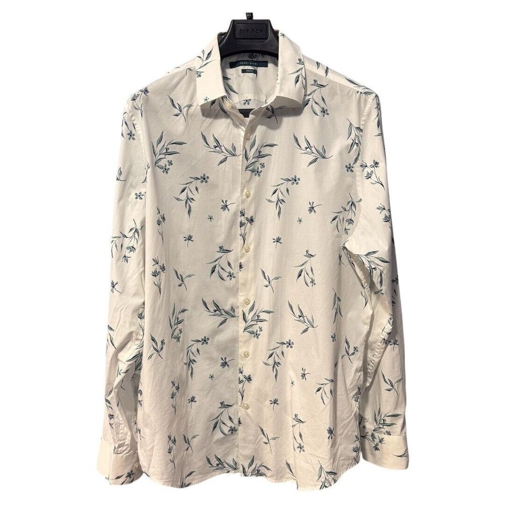 Perry Ellis stretch XL button down shirt men's with with floral